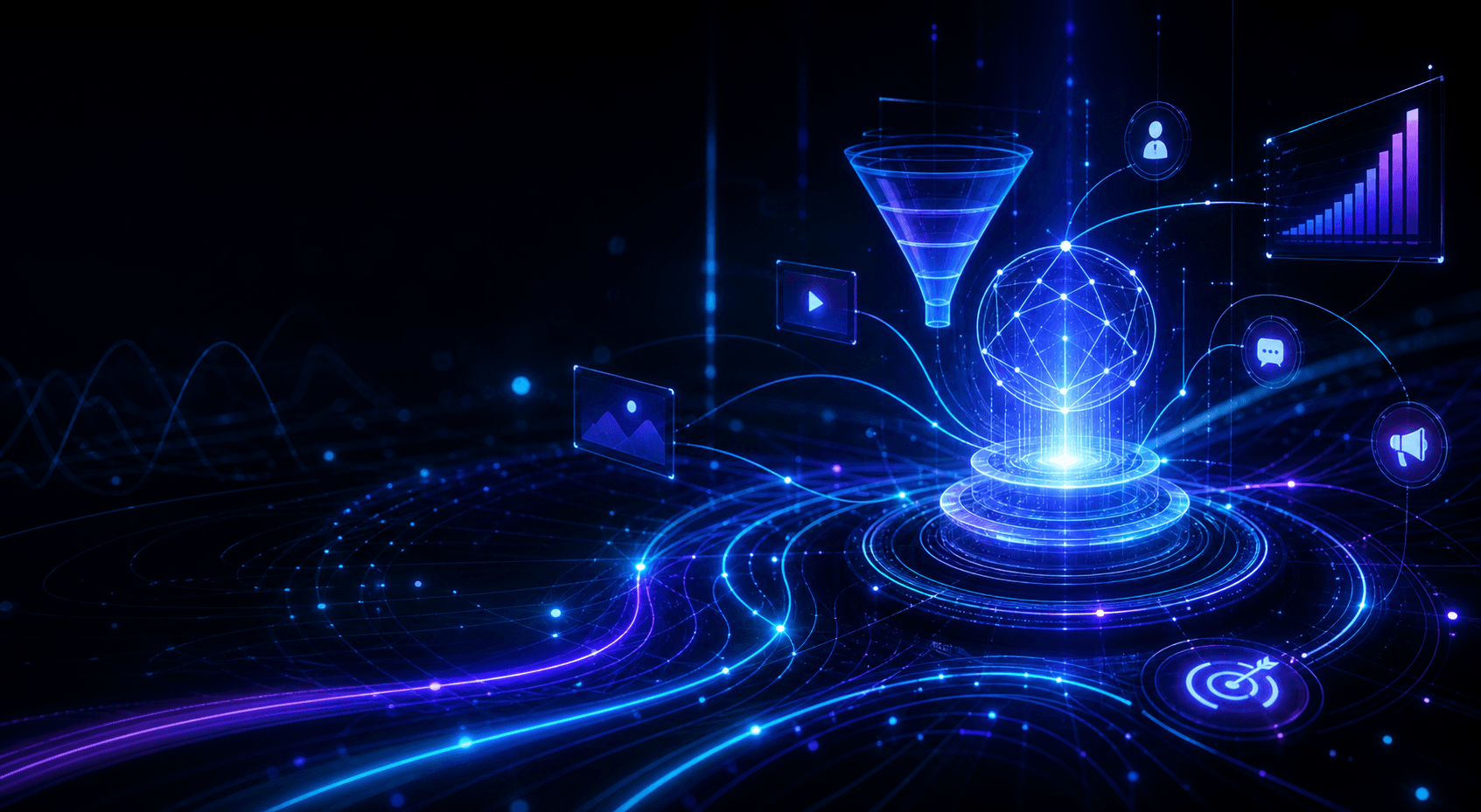 Abstract AI marketing growth system